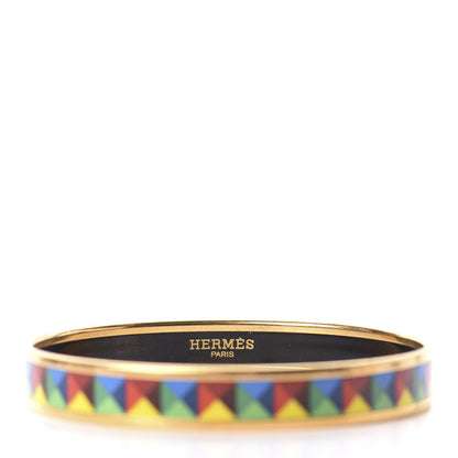 Hermes Enamel Printed Narrow Bracelet 70 3 of 5