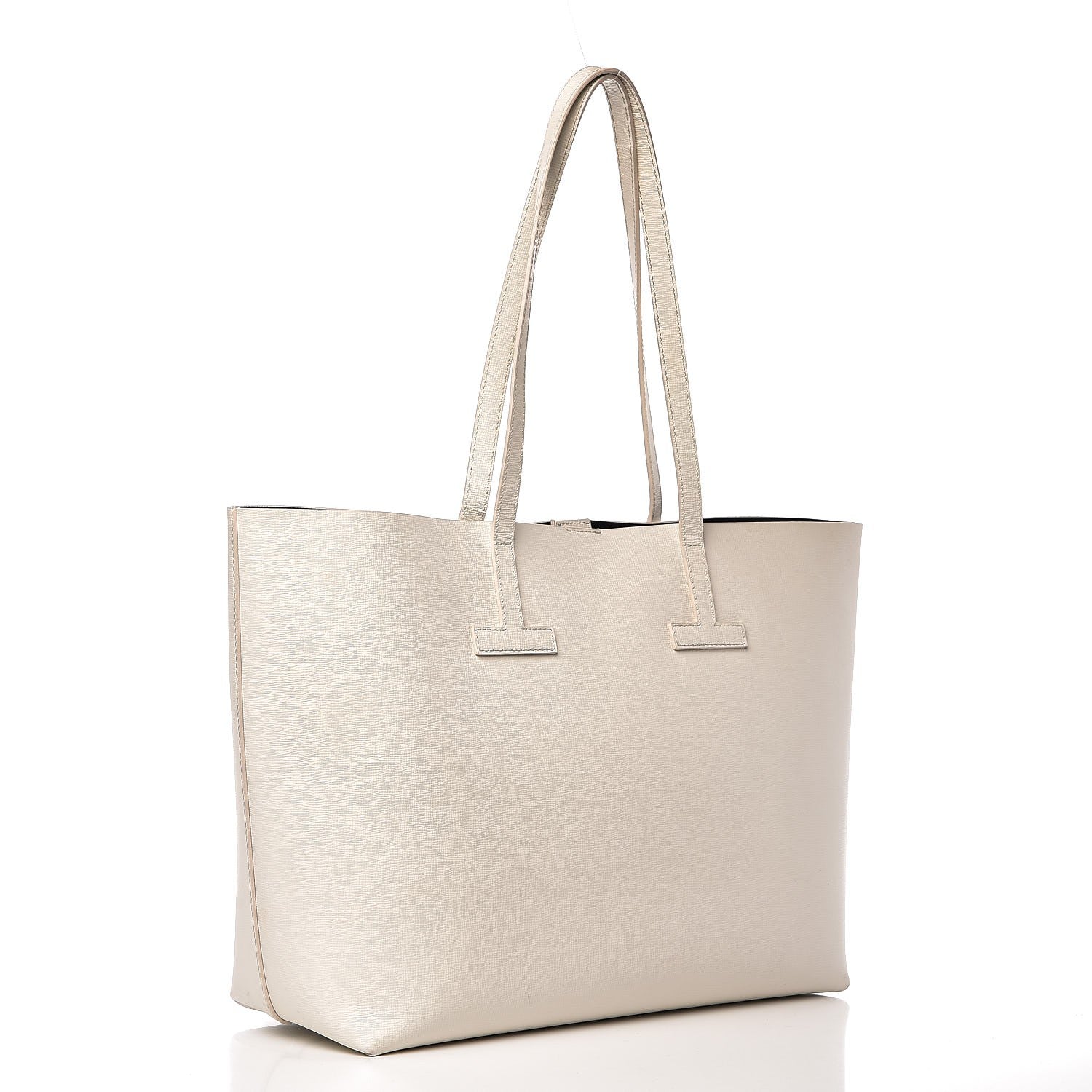 Tom Ford Grained Calfskin Small T Tote White 3 of 14