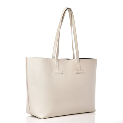 Tom Ford Grained Calfskin Small T Tote White 3 of 14