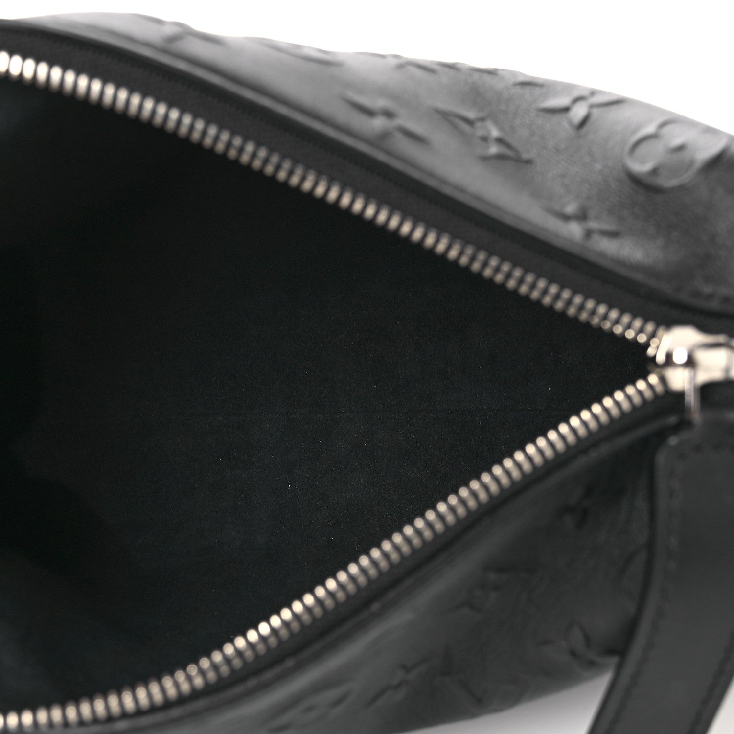 Louis Vuitton Calfskin Debossed Monogram Side Trunk Black 5 of 11