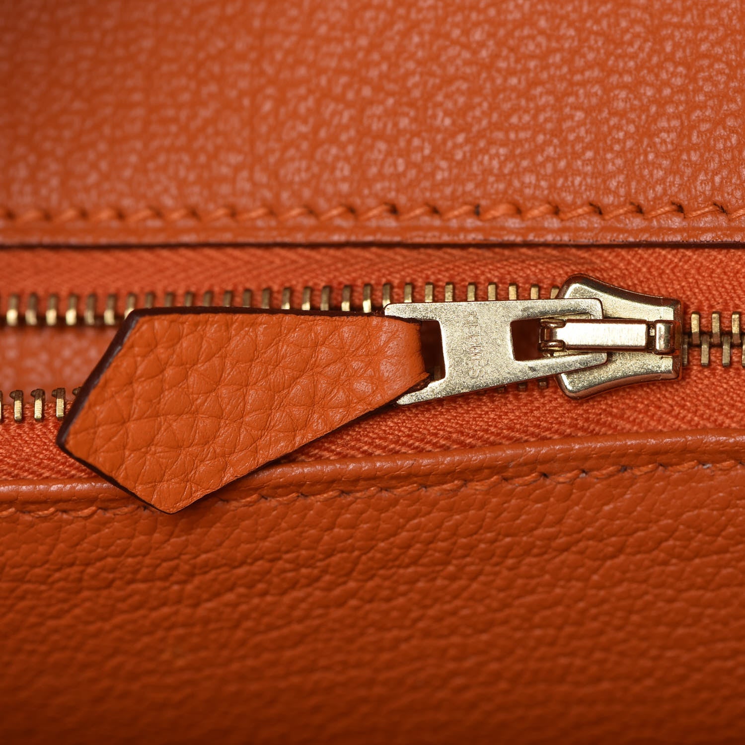 Hermes Taurillon Clemence Birkin 35 Orange 27 of 41