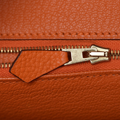 Hermes Taurillon Clemence Birkin 35 Orange 27 of 41