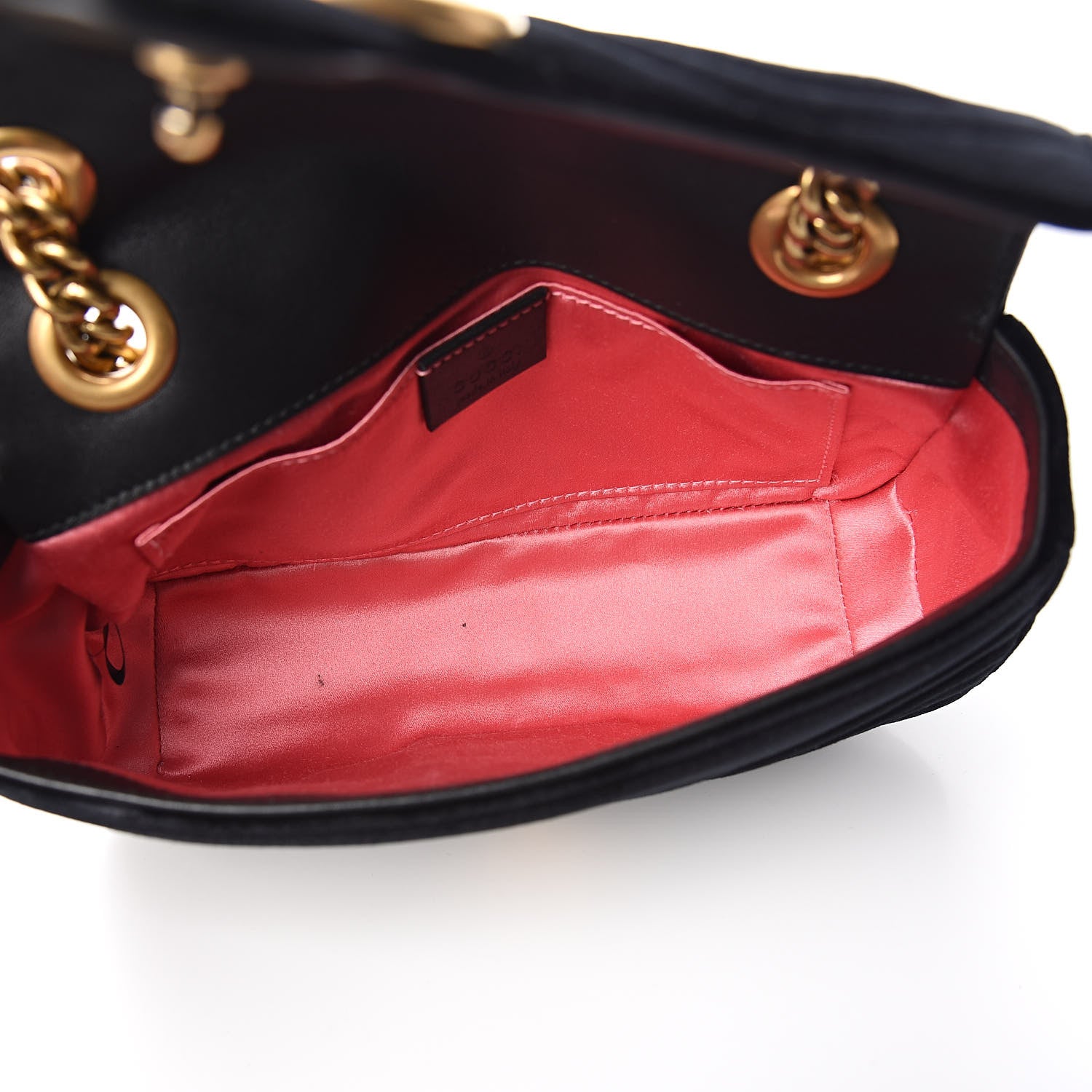 Gucci Velvet Matelasse Mini GG Marmont Shoulder Bag Black 5 of 11