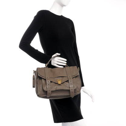 Proenza Schouler Lambskin Medium PS1 Satchel Smoke 3 of 9