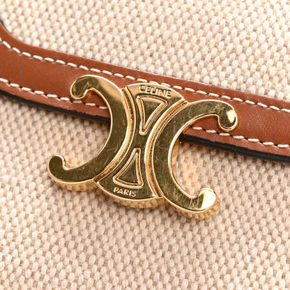 Celine Textile Calfskin Small Triomphe Wallet Natural Tan 10 of 12