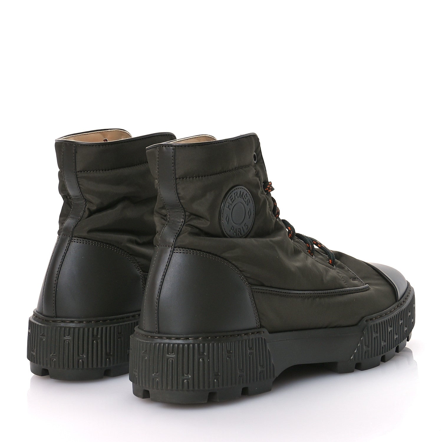 Hermes Calfskin Parachute Fresh Mens Ankle Boots 44 Khaki 5 of 9