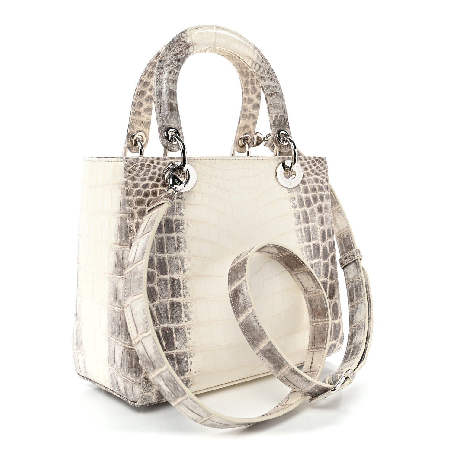 Christian Dior Niloticus Crocodile Himalaya Medium Lady Dior Latte 3 of 10
