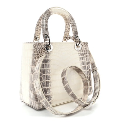 Christian Dior Niloticus Crocodile Himalaya Medium Lady Dior Latte 3 of 10