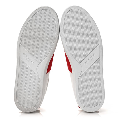 Givenchy Calfskin Band Logo Womens Urban Street Sneakers 39.5 White Red 5 of 11
