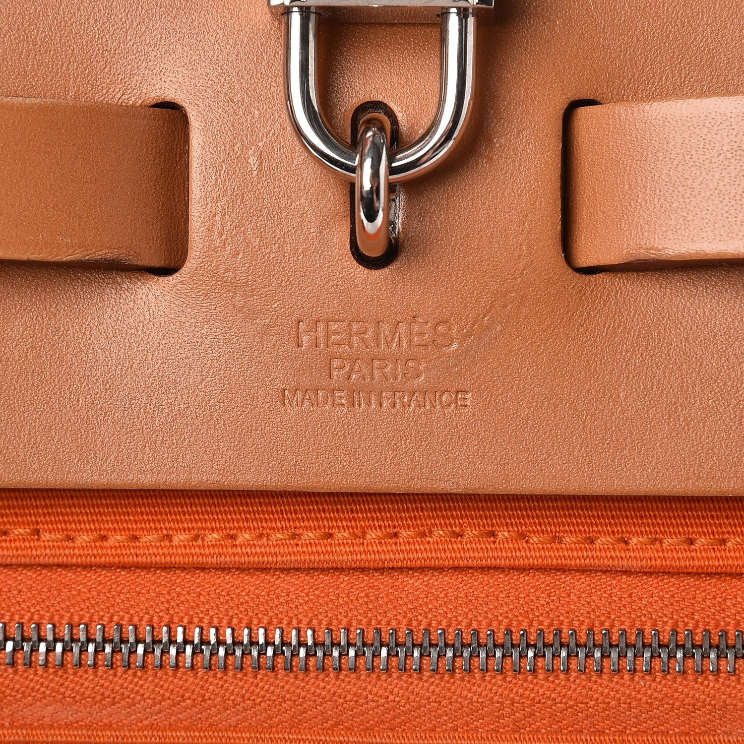 Hermes Vache Hunter Toile Herbag Zip 31 PM Orange 7 of 11