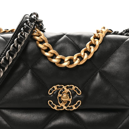 Chanel Lambskin Quilted Medium Chanel 19 Flap Black 8 of 11