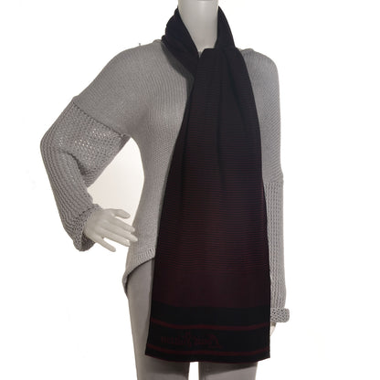 Louis Vuitton Wool Multistripe Scarf Burgundy 2 of 4