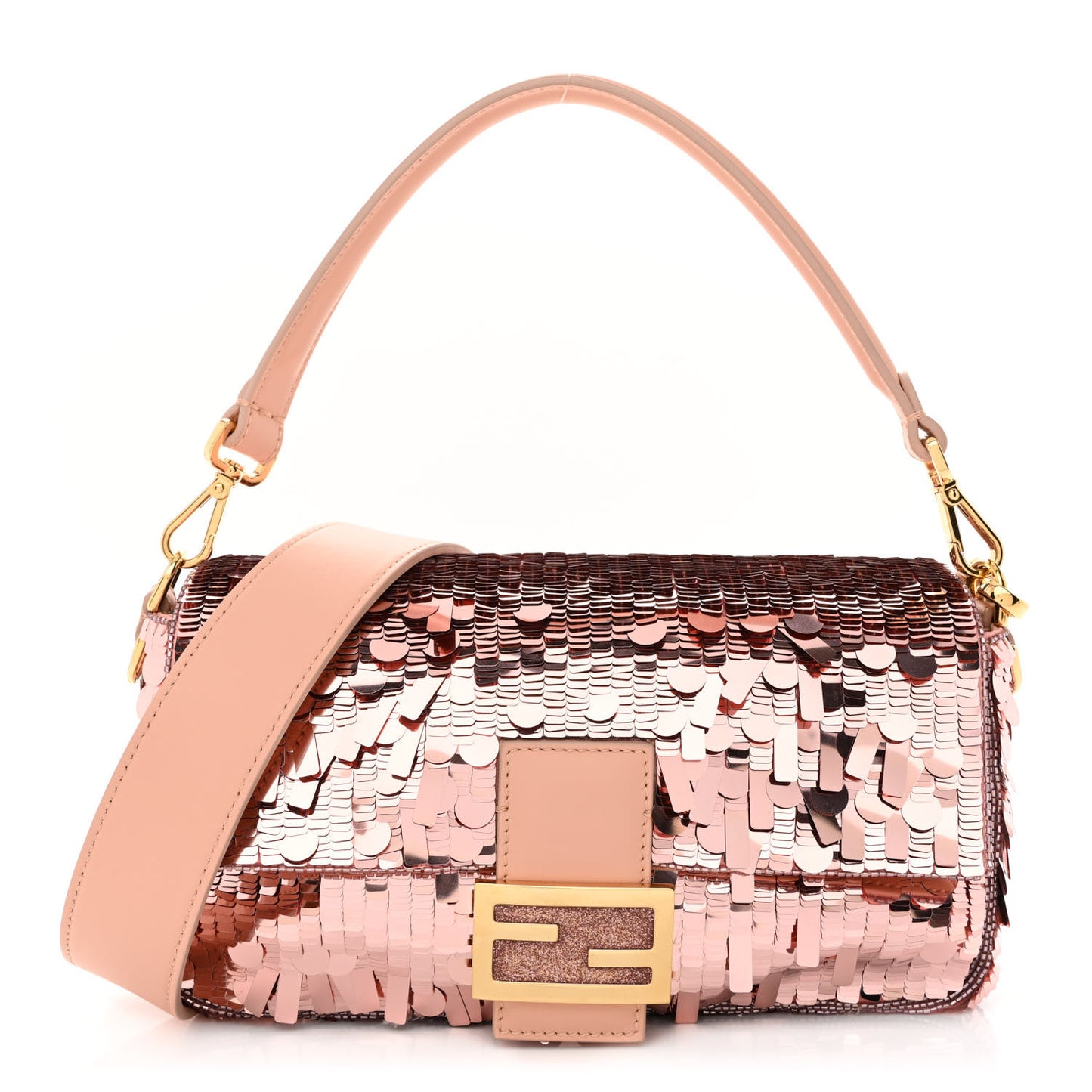 Sequin Paillettes Vitello Grace Sex and the City Baguette Baby Pink