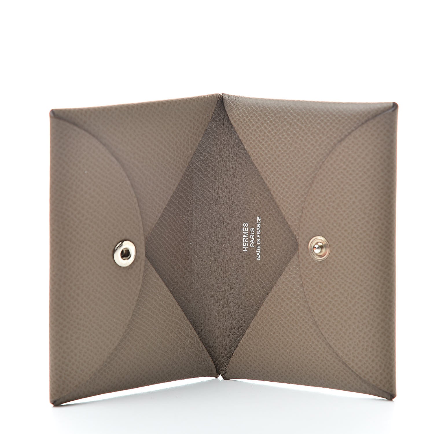 Hermes Epsom Calvi Card Case Etoupe 5 of 8