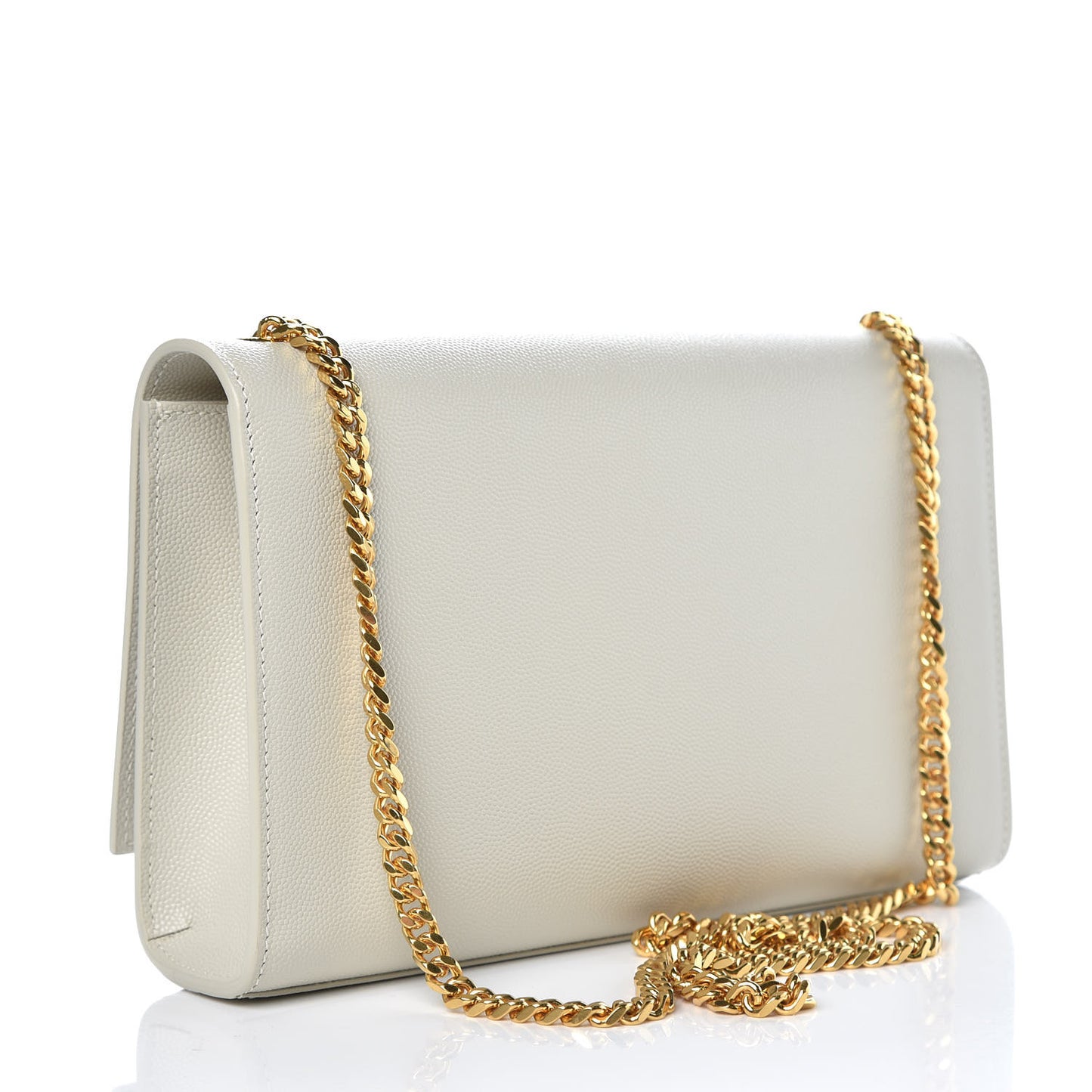 Grain De Poudre Medium Classic Monogram Kate Satchel Blanc Vintage