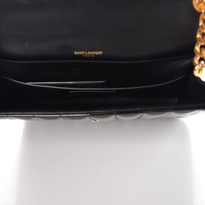 Saint Laurent Patent Matelasse Monogram Large Vicky Chain Bag Black 5 of 11