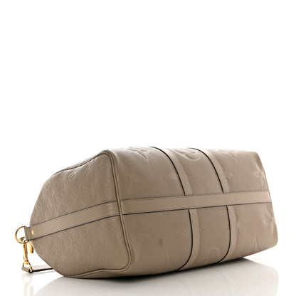 Louis Vuitton Empreinte Monogram Giant Keepall Bandouliere 45 Tourterelle 3 of 14