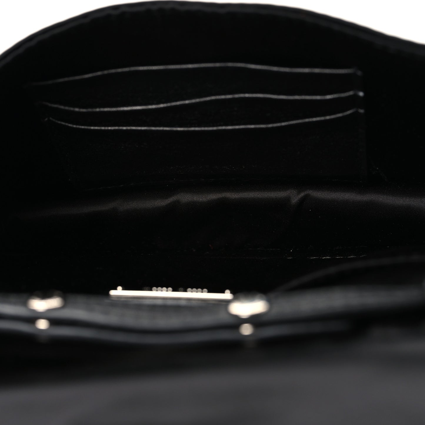 Tessuto Matelasse Delice Miu Logo Bag Black