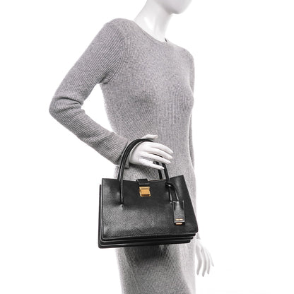 Miu Miu Goatskin Madras Tote Nero Black 3 of 7