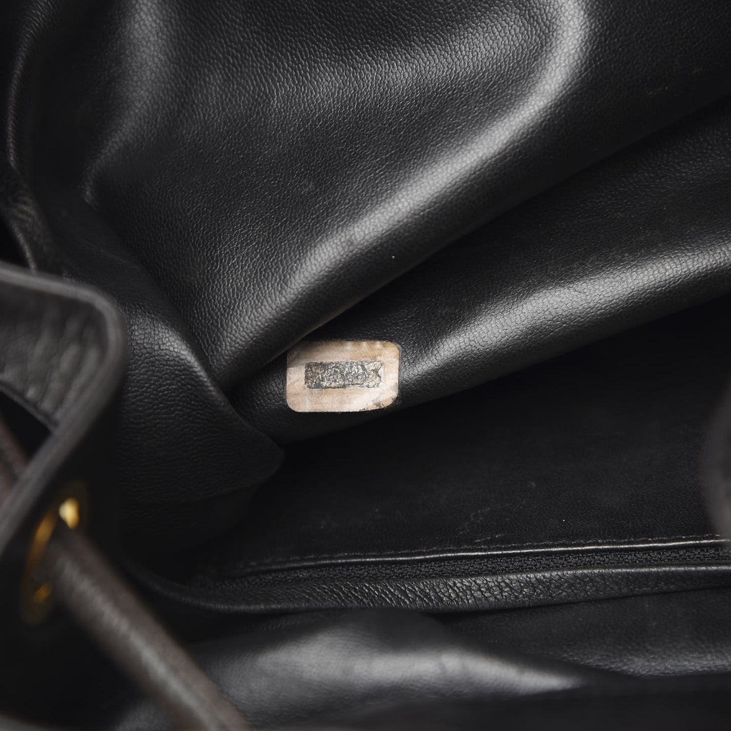 Velvet Drawstring Backpack Black
