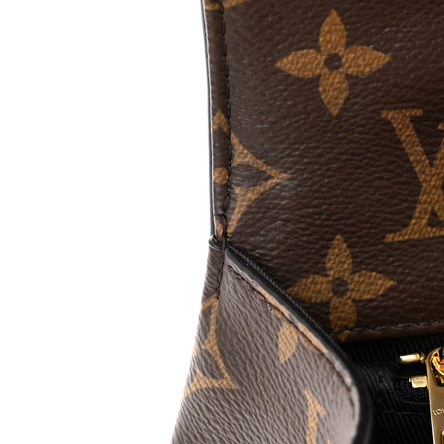 Patent Calfskin Monogram Cherrywood PM Black