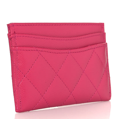 Chanel Caviar Quilted Card Holder Fuchsia 3 of 7
