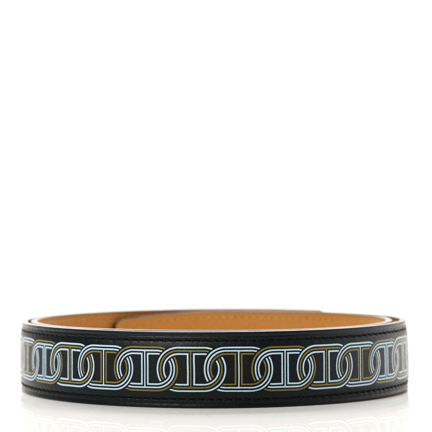 Hermes Swift Epsom Circuit Belt 75 Black Gold 2 of 6