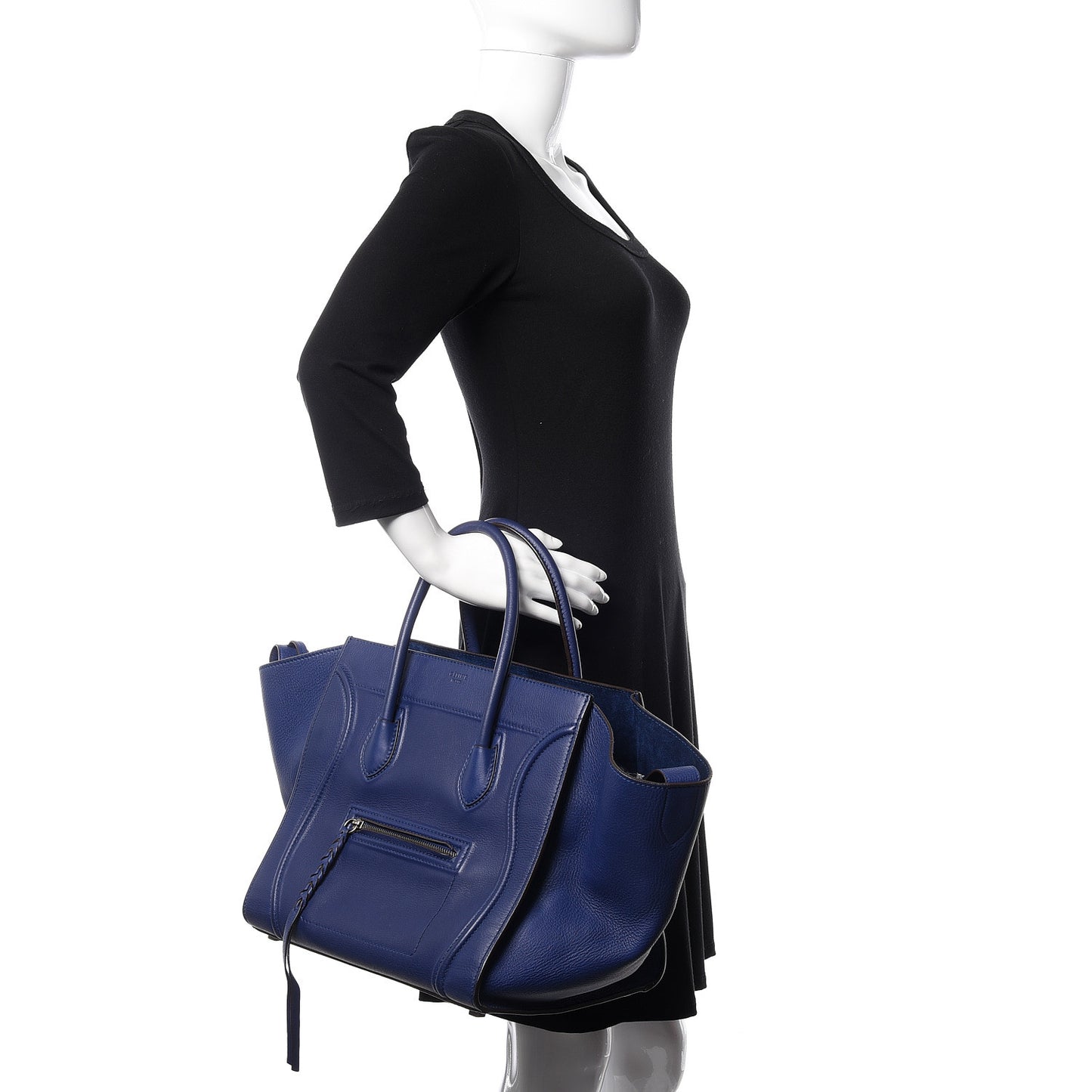 Supple Calfskin Medium Phantom Luggage Indigo