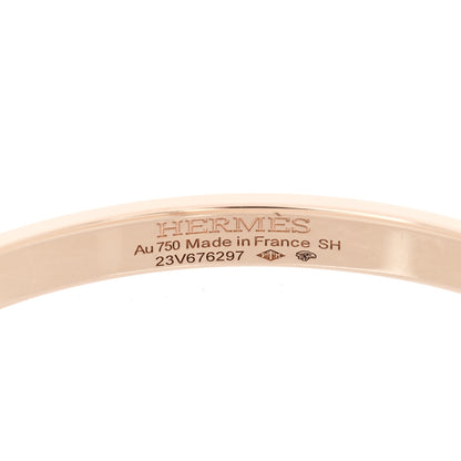 Hermes 18K Rose Gold Diamond PM Kelly Pave Bracelet SH 3 of 4