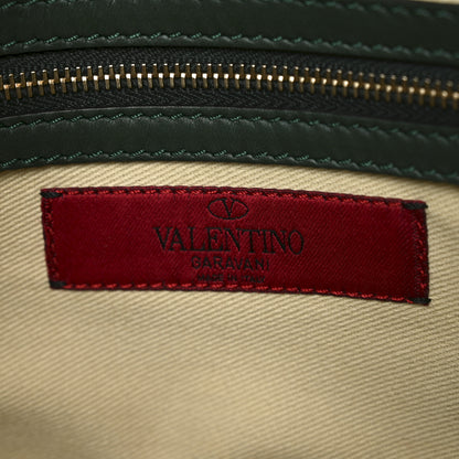 Valentino Garavani Vitello Small Rockstud Double Handle Tote Smeraldo 6 of 9