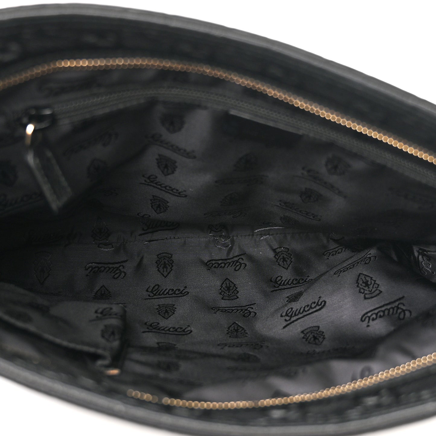 Guccissima Medium Flat Messenger Bag Black
