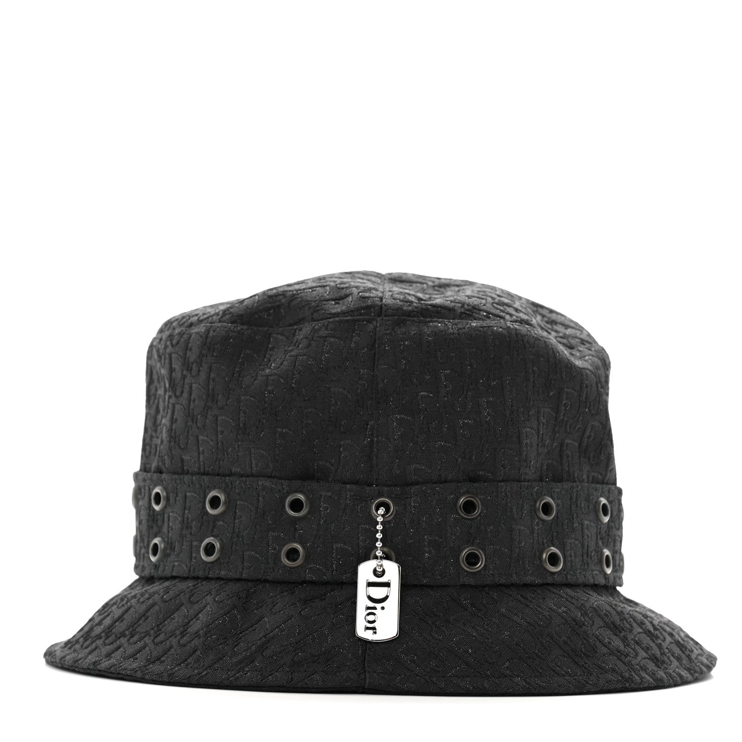 Christian Dior Polyester Cotton Monogram Trotter Bucket Hat 58 Black 5 of 10