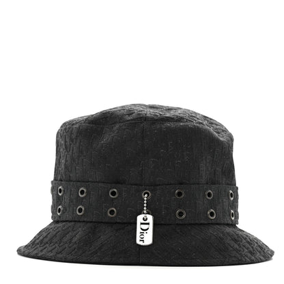 Christian Dior Polyester Cotton Monogram Trotter Bucket Hat 58 Black 5 of 10