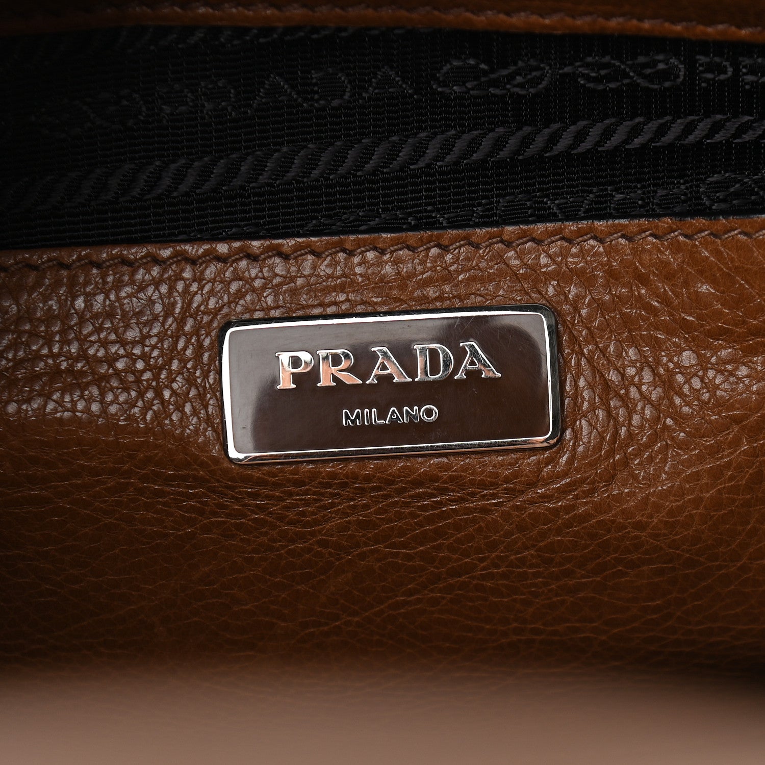 Prada Glace Calf Twin Pocket Tote Cannella 11 of 20