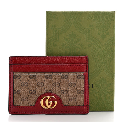 Gucci X DORAEMON Mini Vintage GG Supreme Monogram Card Holder Beige Cherry Red 11 of 11