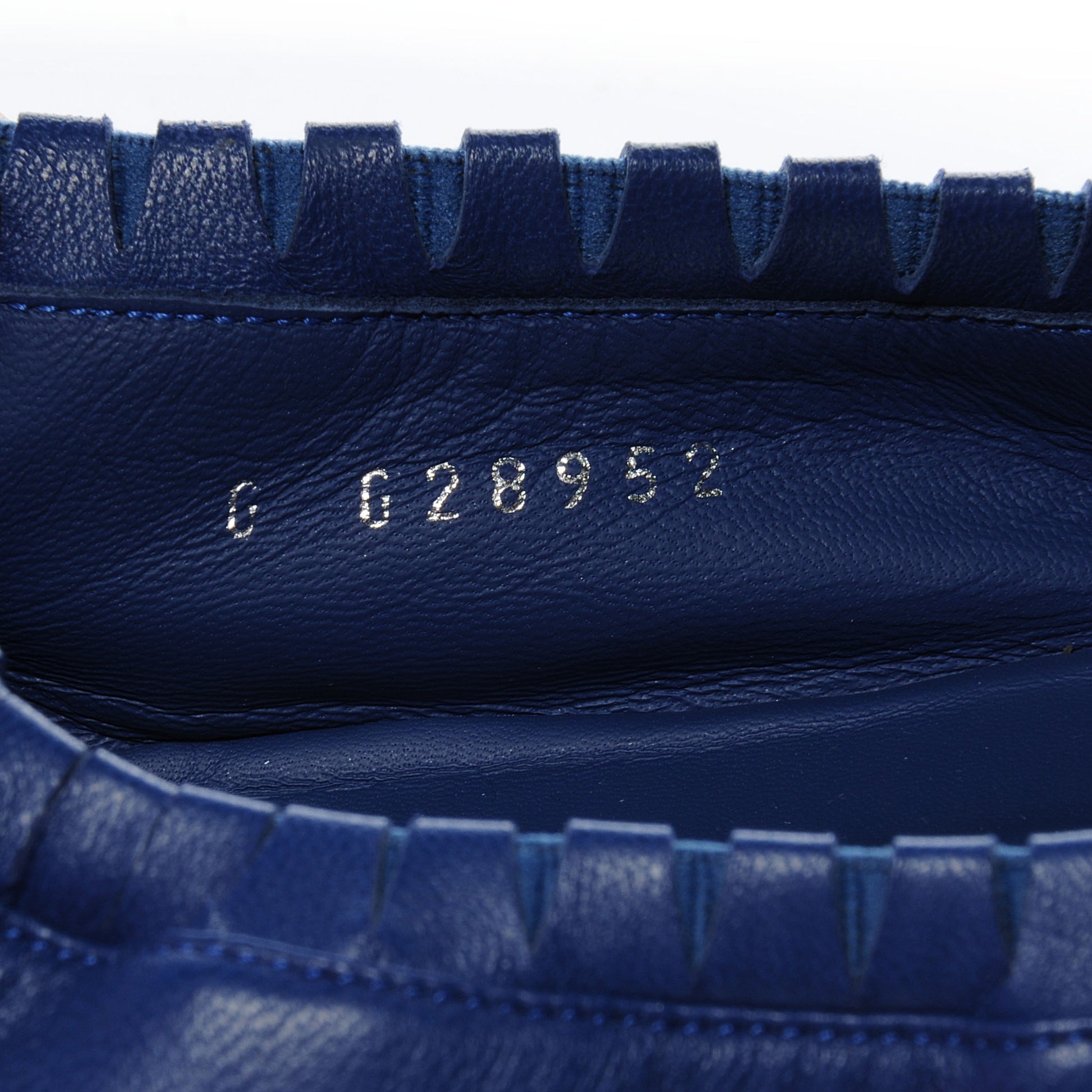 Chanel Leather Cap Toe Ballet Flats 40 Royal Blue 7 of 7