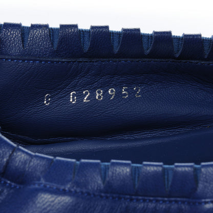 Chanel Leather Cap Toe Ballet Flats 40 Royal Blue 7 of 7