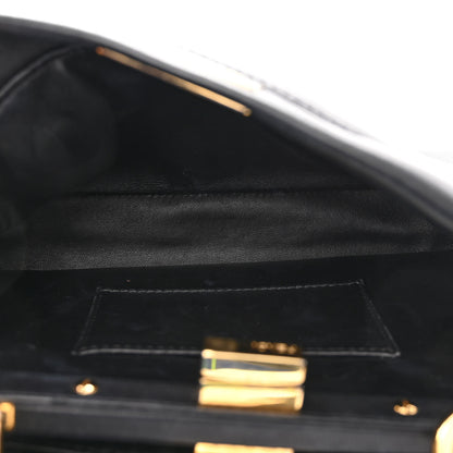 Fendi Nappa Mini Peekaboo Iconic Satchel Black 5 of 9