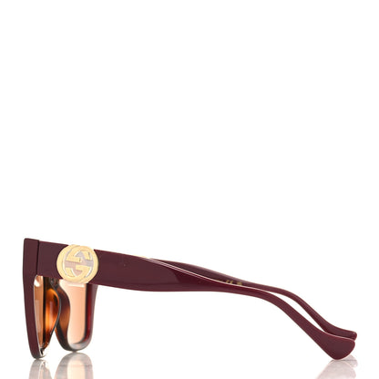Gucci Acetate Square Frame Sunglasses GG1023S Havana Pink 3 of 8