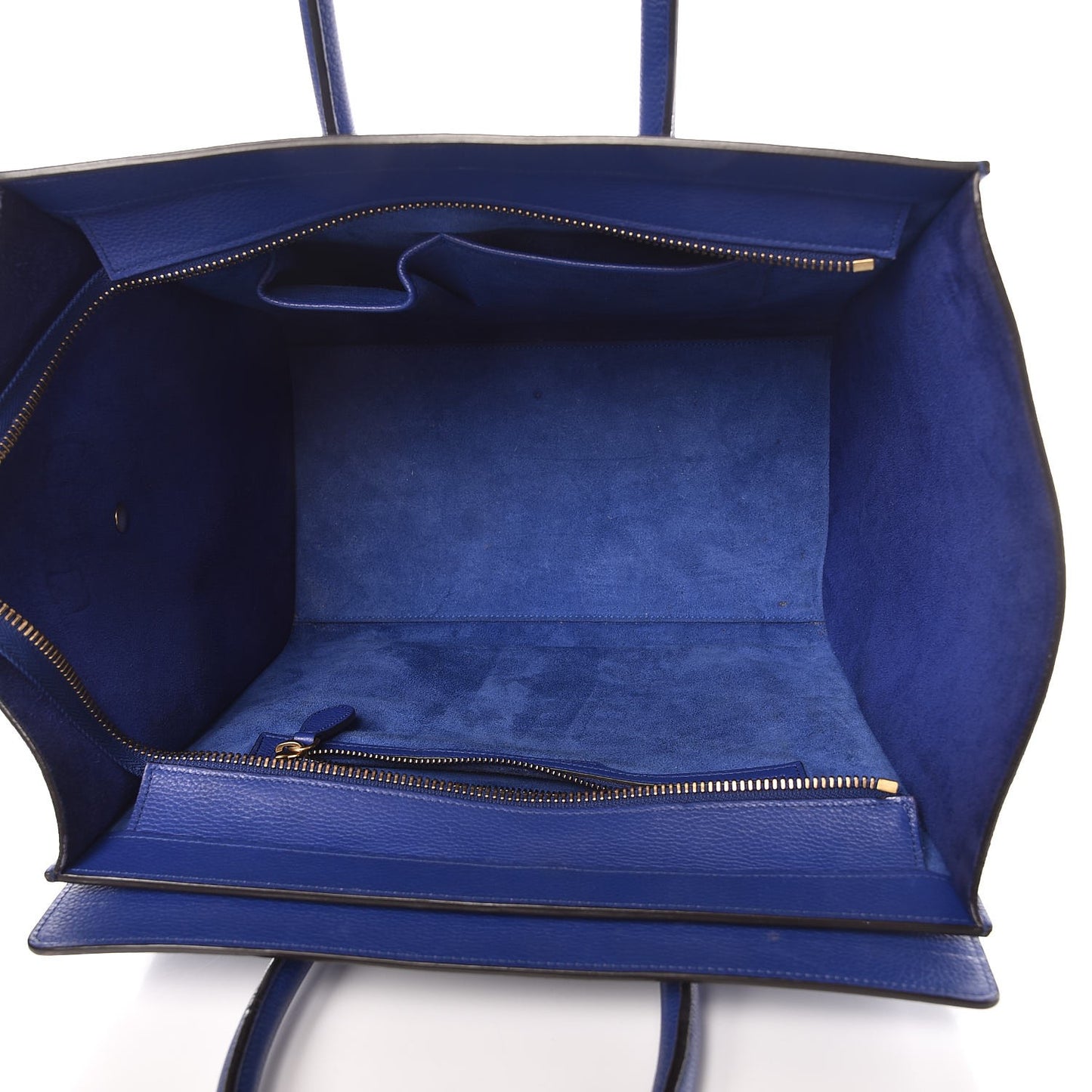 Drummed Calfskin Mini Luggage Indigo