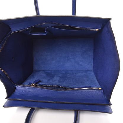 Celine Drummed Calfskin Mini Luggage Indigo 5 of 17