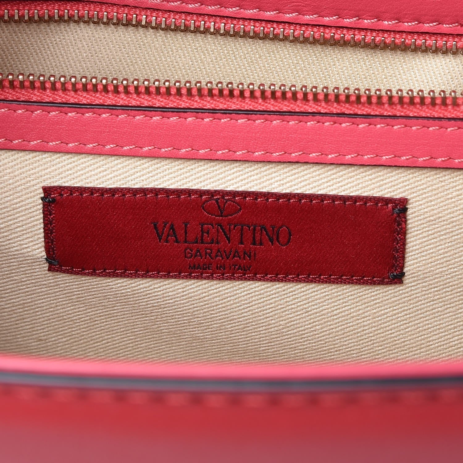 Valentino Garavani Vitello Medium Glam Lock Rockstud Flap Deep Rose Scarlet Grey Green 9 of 11