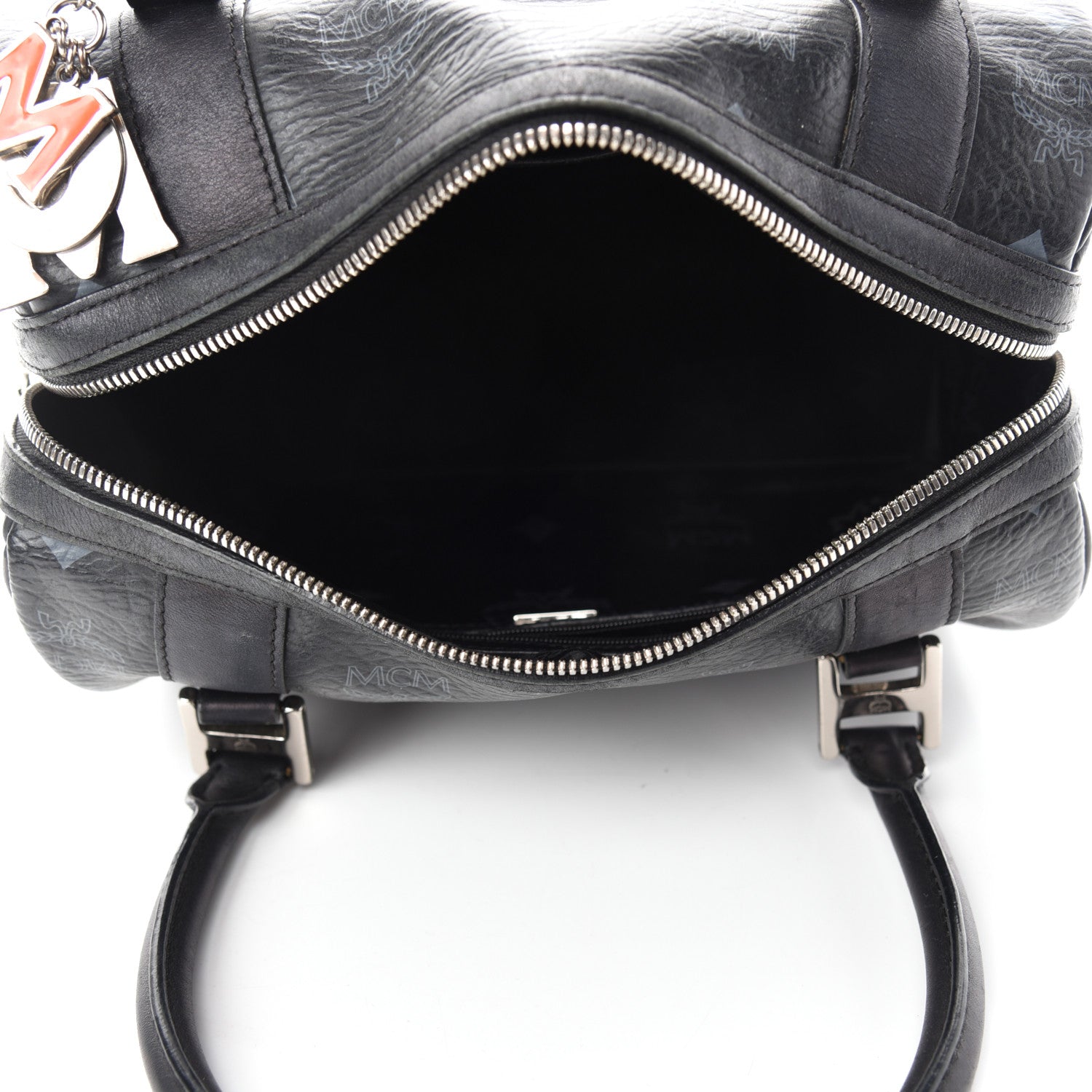 MCM Visetos Small Boston Bag Black 5 of 11