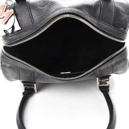MCM Visetos Small Boston Bag Black 5 of 11