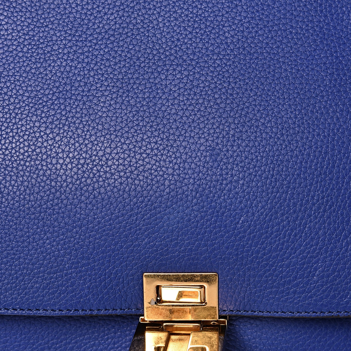 Drummed Calfskin Suede Small Trapeze Indigo