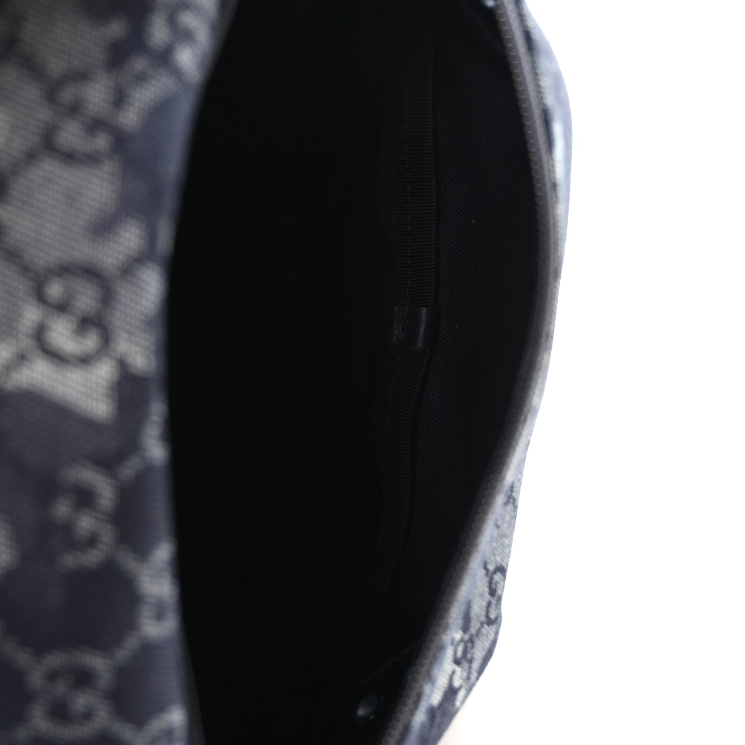 Gucci Denim GG Monogram Camouflage Belt Bag Blue 4 of 9