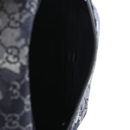 Gucci Denim GG Monogram Camouflage Belt Bag Blue 4 of 9