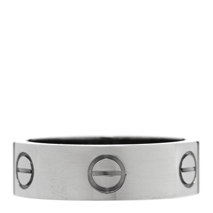 Cartier 18K White Gold 5.5mm LOVE Ring 57 8 3 of 4