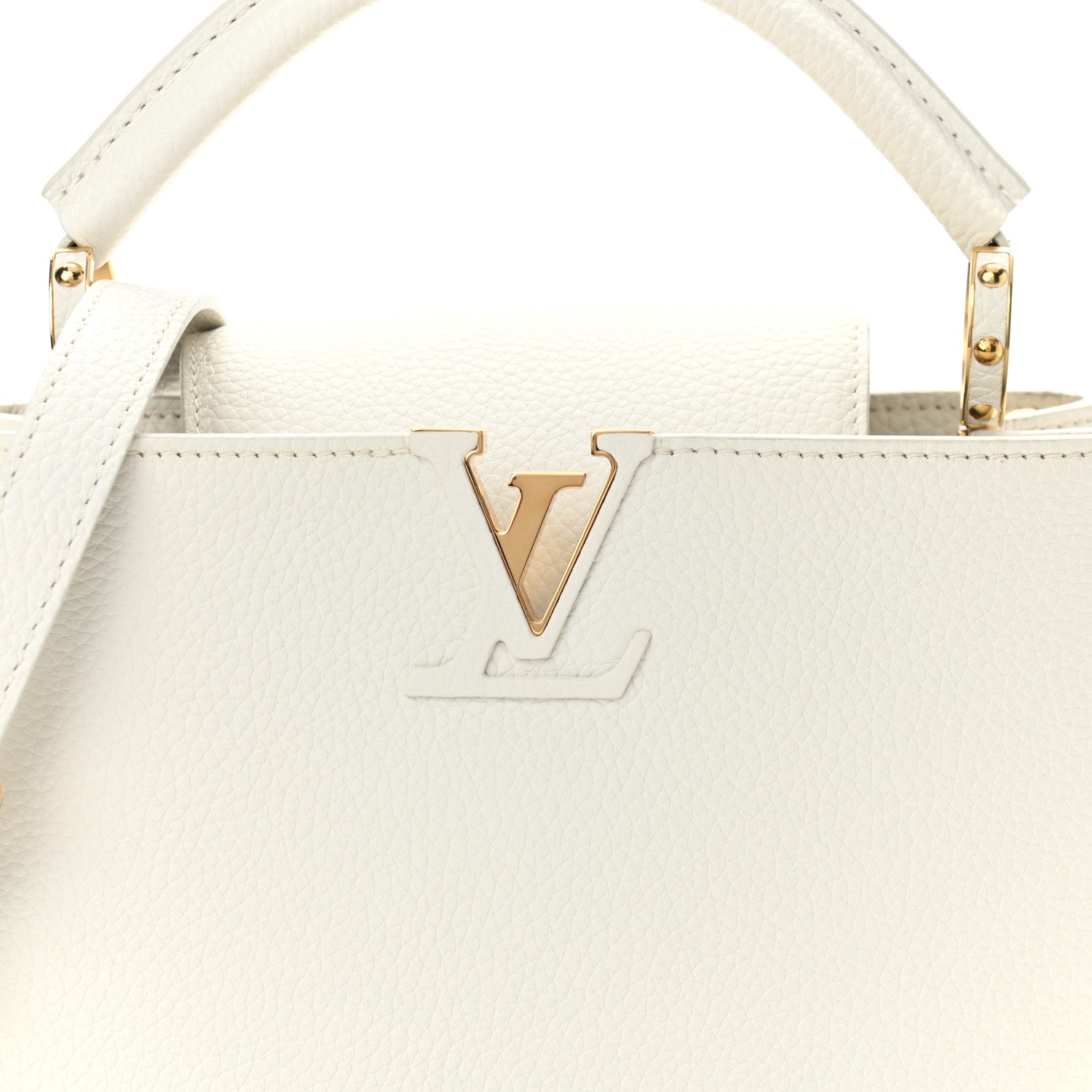 Louis Vuitton Taurillon Capucines BB Blanc Casse 6 of 9