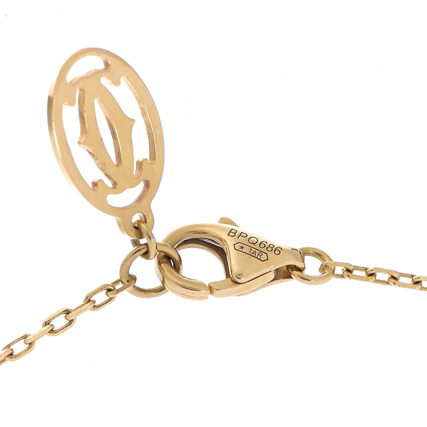 18K Yellow Gold Diamond LM D'Amour Pendant Necklace